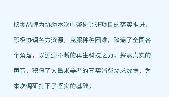 我國醫(yī)療美容消費心理和消費行為調(diào)查項目現(xiàn)已進入核心關(guān)鍵期